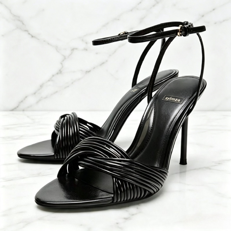 Women Shoes Branded - Sandal Stiletto Tali Depan Model Crossover