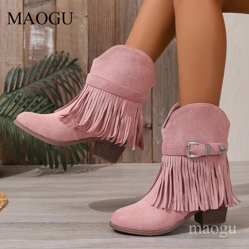 Western Cowgirl Boot - Sepatu Bot Wanita Model Koboi Berbahan