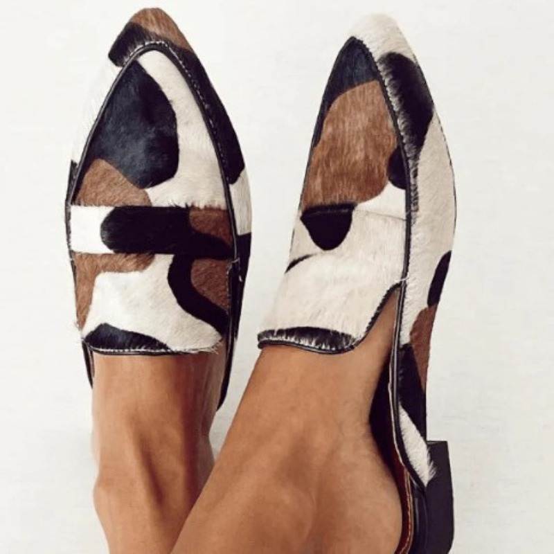 Women Shoes Heels - Sepatu Wanita Kasual Motif Kulit Sapi