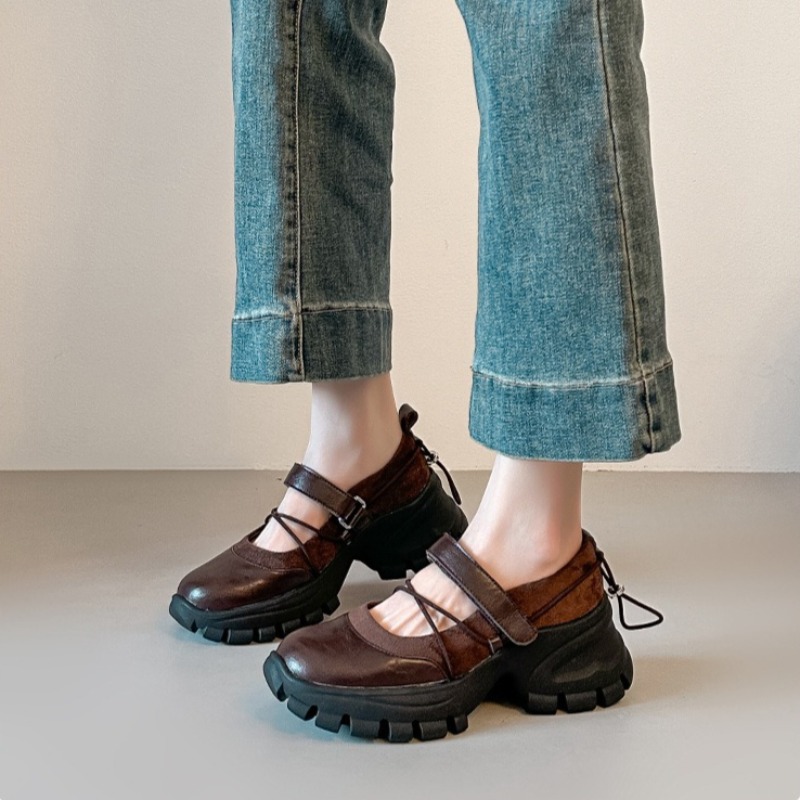 Women Shoes Loafers - Sepatu Mary Jane Balet Retro Baru