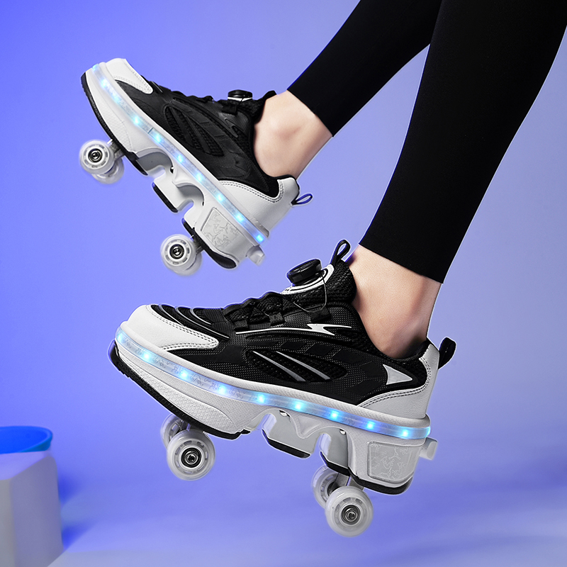 Women'S Shoes Professional - Sepatu roda seluncur empat baris ganda