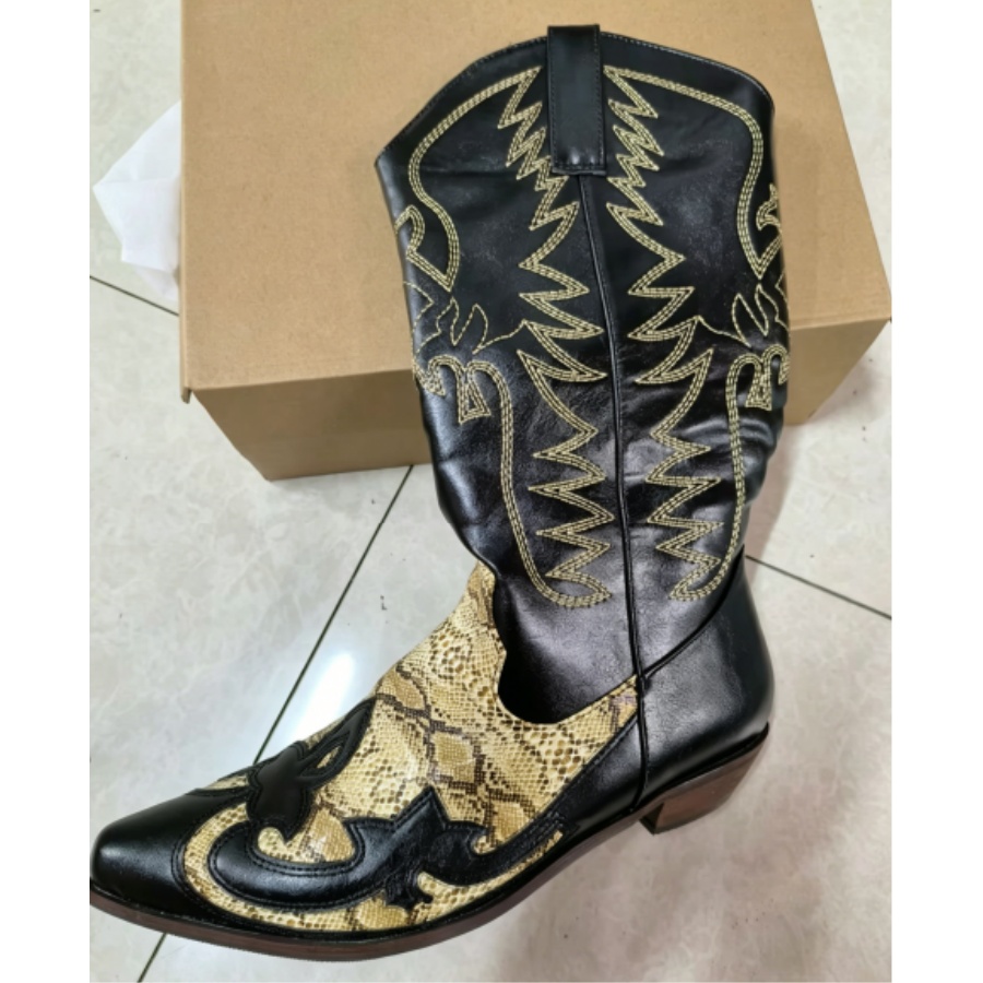 Western Cowgirl Boot - Sepatu Bot Koboi Barat Bordir Retro
