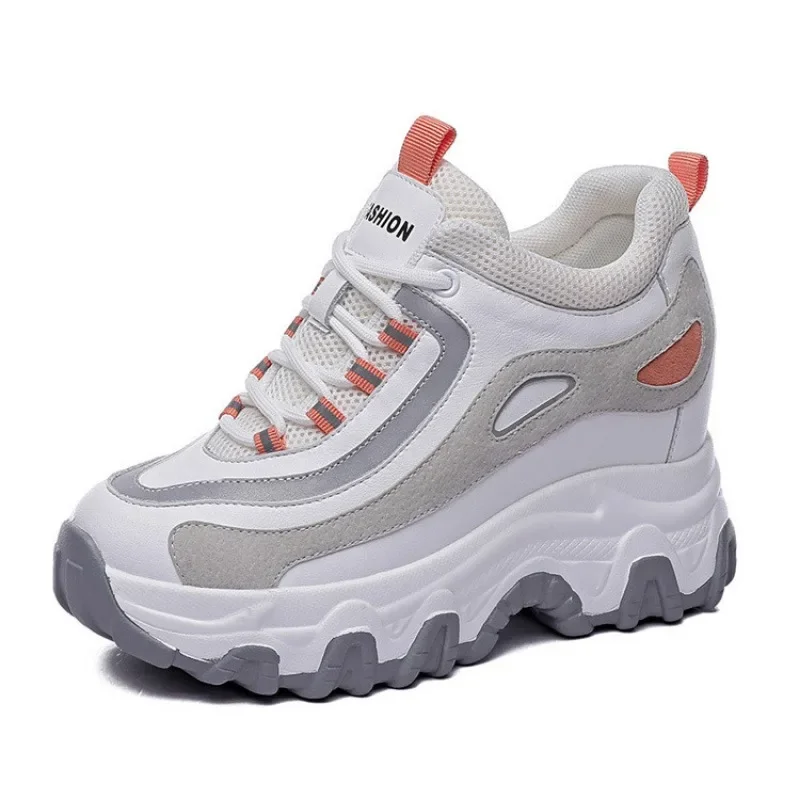 Wedge Heeled Sneaker - Sepatu Kasual Wanita Hak Tersembunyi Wedge
