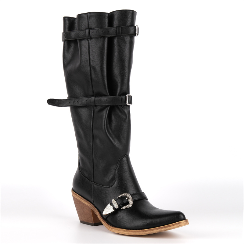 Western Cowgirl Boot - Onlymaker Sepatu Bot Western Setinggi Lutut