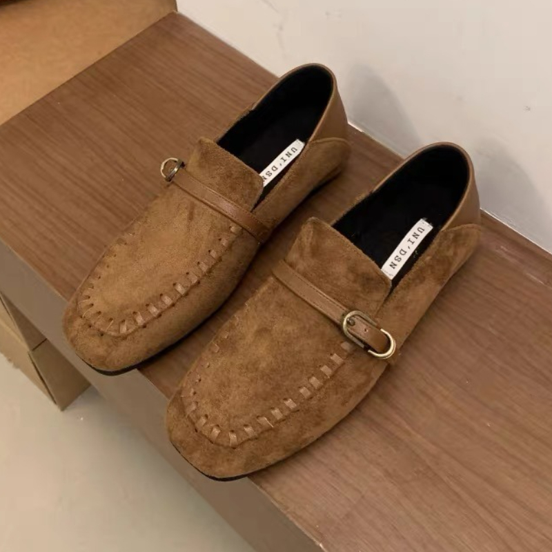 Women Shoes Branded - Sepatu Flat Wanita Model Kotak Bahan