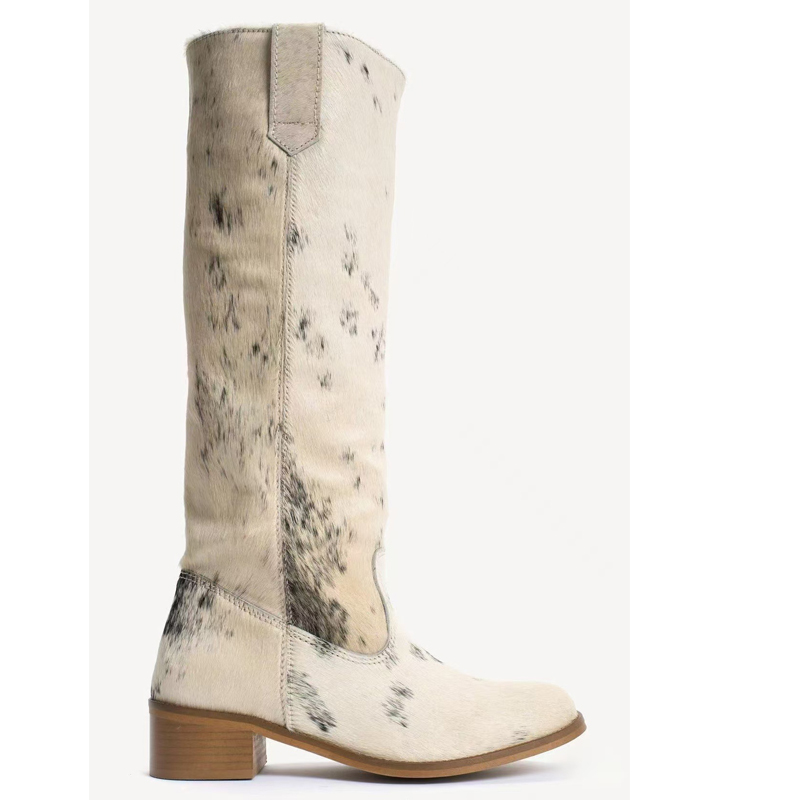Western Cowgirl Boot - Sepatu Bot Wanita Motif Kulit Sapi,