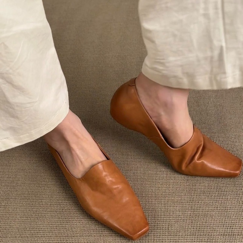 Women'S Shoes For Flat Feet - Sepatu Loafer Retro Wanita Model Slip-on