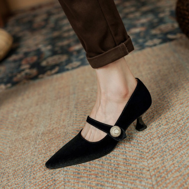 Sepatu Mary Jane Wanita Vintag - Women Shoes Heels ulasan dan harga