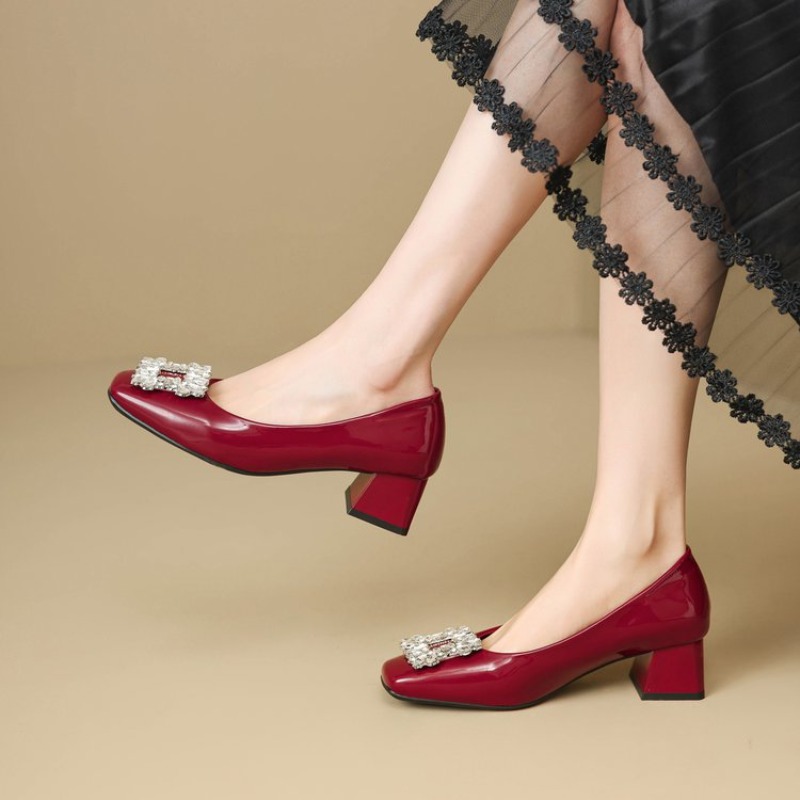 Sepatu Wanita Hak Kitten Kulit - Women'S Shoes Professional ulasan dan harga