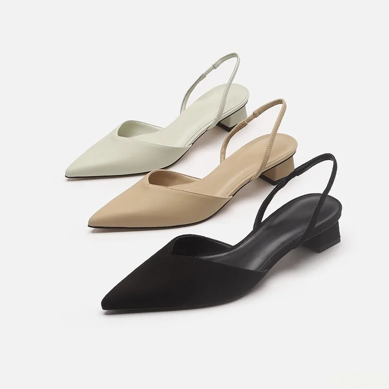 Sandal Wanita Model Runcing de - Low Block Heel Pump ulasan dan harga